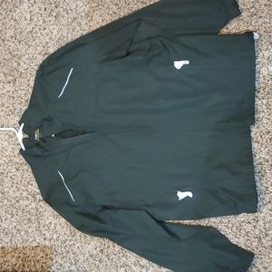 Men's green windbreaker jacket